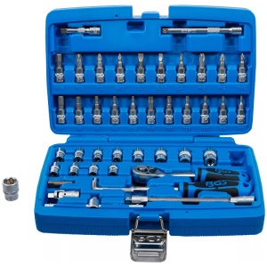 Trusa 46 piese chei 1/4" + varfuri - Img 1