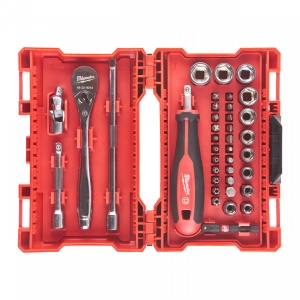 Trusa cu 38 chei tubulare cu clichet MILWAUKEE 4932479096, 1/4 inch, 5.5-14 mm, cutie de transport - Img 2