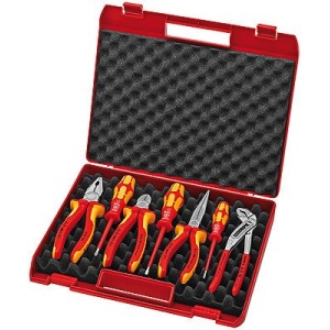 Trusă cu scule Knipex, Wera, pentru electricieni, 7 piese