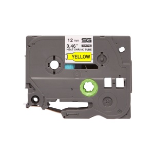 Tub termocontractabil compatibil Brother HSe-631 12mmx1.5 m negru galben