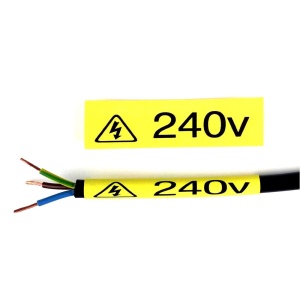 Tub termocontractabil compatibil Brother HSe-641 18mmx1.5 m negru galben - Img 2