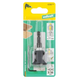 Zencuitor WS Wolfcraft 4390000 cu opritor reglabil de adancime pt lemn D 20 mm, 3 lame de taiere, prindere hexagonala - Img 2