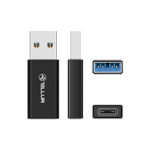 Adaptor Tellur USB-A (tată) la USB-C (mamă), aluminiu - Img 3