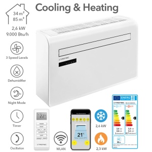 Aparat de aer conditionat de perete Trotec, tip PAC-W2650SH, 2.6 kW, 500m³/h - Img 5