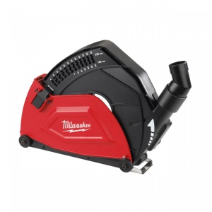Apărătoare de praf pentru debitare, echipată cu element de prindere cu cheie și racord rapid pentru praf. Compatibilă cu Milwaukee® AG 22. Milwaukee