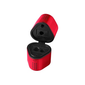 Ascuțitoare plastic triplă cu container grip 2001 roșie/albastră Faber-Castell - Img 2
