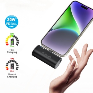 Baterie externă Tellur PD203 5000mAh, QC3.0 18W + PD20W, Lightning, negru - Img 3