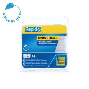 Baton silicon profesional Rapid Universal transparent, O12mm x 94mm, baza EVA, 14 buc blister 40107356 - Img 2