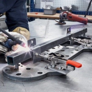 BESSEY Dispozitiv de prindere cu împingător și placă de bază orizontală, Deschidere 13 mm - Img 2