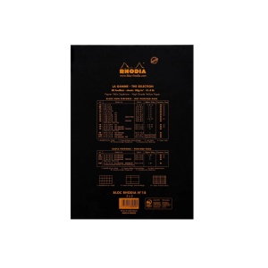 Blocnotes A4, capsat, 80 file, N°18, Rhodia black - Img 3