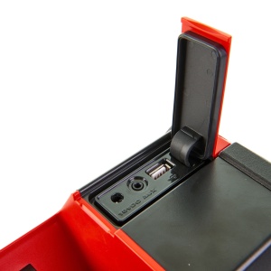 Boxa portabila Bluetooth M12-18 JSSP-0, IP 54, distanta wireless de 30 m, mufa incarcare telefoane, livrata fara acumulator - Img 14