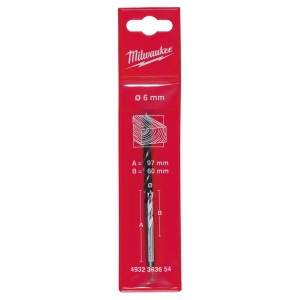 Burghie pentru lemn cu vârf de centrare - DIN 7487 E Milwaukee (Ø (mm): 6, Lungime totală (mm): 97, Tijă prindere: 6 mm tijă cilindrică) - Img 2