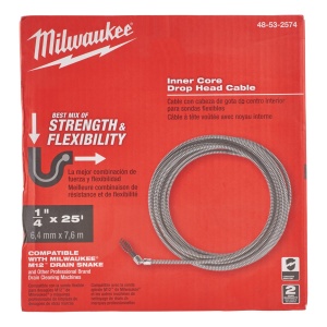 Cablu HH Milwaukee 6 mm x 7.6 m spiral, pivot bulb auger - Img 2