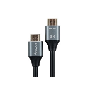 Cablu High Speed HDMI 2.0 Tellur, 4K, 18Gbps, tată-tată, Ethernet, aurit, 1.5m, negru - Img 1