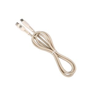 Cablu Tellur Green Type-C to Type-C, 3A, PD60W, 1m, nailon, crem - Img 3