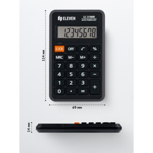 Calculator de buzunar 8 digiți, 114 x 69 x 14 mm, Eleven LC-310NR - Img 2