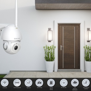 Cameră exterior WiFi Tellur Smart, 3MP, UltraHD, Autotracking, PTZ, Alb - Img 7