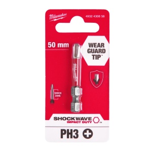 Cap surubelnita Philips (PH) Milwaukee SHOCKWAVE (Lungime totală (mm): 50, Tip: PH 3) - Img 2