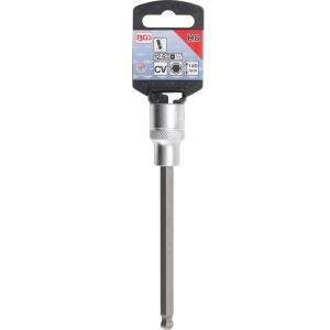 Capat cheie tubulara 1/2" cu varf imbus sferic, 8 mm, lungime 140 mm, BGS - Img 2