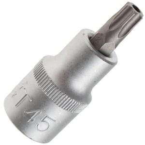 Capat cheie tubulara 1/2" cu varf Torx cu gaura TT45, lungime 100 mm - Img 1