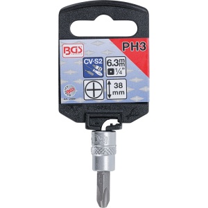 Capat cheie tubulara 1/4" cu varf in cruce, PH3, 38 mm - Img 3