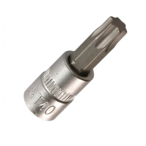Capat cheie tubulara 1/4" cu varf Torx, T40 - Img 1