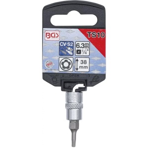 Capat cheie tubulara BGS 1/4" cu varf TorxPlus cu gaura 5 colturi, TS10 - Img 2