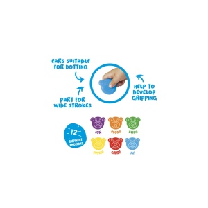 CARIOCA BABY TEDDY 1+ 12 culori/tub carton - Img 2