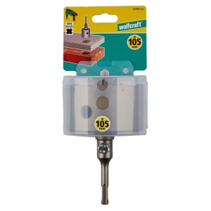 Carota cu burghiu centrare SDS Plus Wolfcraft 5490000, D 105 mm, lungime activa 46 mm - Img 2