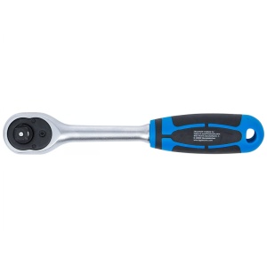 Cheie cu clichet dreapta, reversibila, 3/8" (10mm), dantura fina, BGS - Img 3