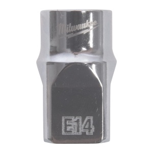 Cheie tubulara cu patrat 1/4" cu bit profil extern Milwaukee Torx E-TX 14 - Img 1