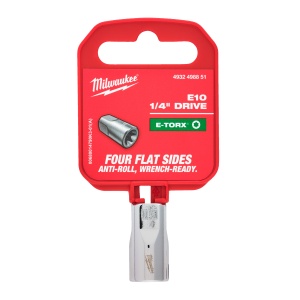 Cheie tubulara cu patrat 1/4" cu bit profil extern Milwaukee Torx E-TX 10 - Img 4