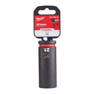 Cheie tubulara de impact 1/2" MILWAUKEE SHOCKWAVE™ IMPACT DUTY - lungi 21 mm L78mm - Img 2