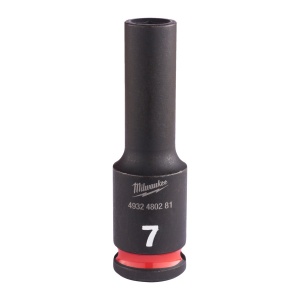 Cheie tubulară de impact MILWAUKEE SHOCKWAVE™ IMPACT DUTY, 3/8" IMPACT SOCKET DEEP 7mm L65mm - Img 1
