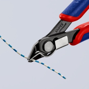 Cleste electronica, tais cu fateta mica, cu arc de retinere, KNIPEX, 125 mm - Img 4