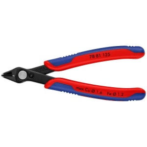 Cleste electronica, tais cu fateta mica, KNIPEX, 125 mm - Img 1