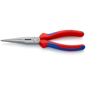 Clește semirotund KNIPEX, cu tăiș, mânere multicomponent - patent cu cioc angular - Img 1