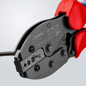 Cleste sertizat conectori coaxiali BNC, KNIPEX, RG 58, 174, 188, 316 - Img 6