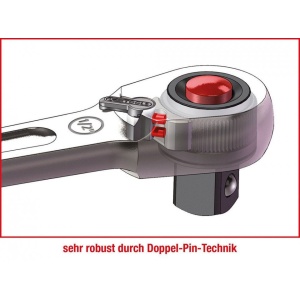 Clichet cu schimbare de direcție 1/2" KS Tools SlimPOWER, 72 de dinți - Img 2