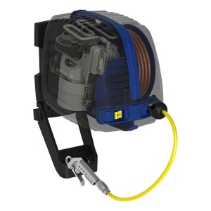 Compresor de perete, MBL GO cu derulator de furtun 10m si pistol de suflat - Img 5