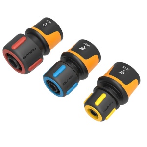 Conector furtun STOP 1/2-5/8" (13-15 mm), Fiskars, din plastic - Img 2