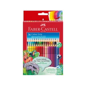 Creioane colorate triunghiulare grip 2001 Faber-Castell 36 culori/set