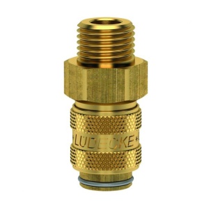 Cupla rapida mini mama Ludecke ESM_14_AAB, DN 5, filet exterior G 1/4", inchidere dubla