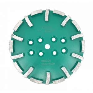 Disc cu segmenti diamantati pt. slefuire pardoseli - segment dur - Verde - 250 mm - prindere 19mm - DXDY.8500.250.23 - Img 1