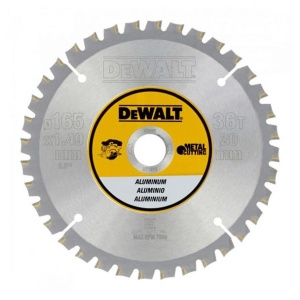 Disc Dewalt DT1911 pentru fierastrau circular, D 165x20x1.49 mm, 36 dinti, pentru taiere neferoase, seria Dewalt Construction - Img 1