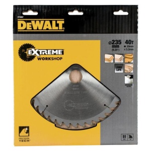 Disc Dewalt DT4067 pentru fierastrau circular, D 235x30x3.0 mm, 40 dinti, pentru taiere fina, seria Extreme - Img 2