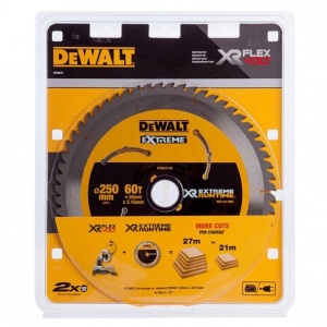Disc Dewalt DT99573 pentru fierastrau circular, D 250x30x2.16 mm, 60 dinti, pentru taiere extra-fina, seria Extreme Runtime - Img 2