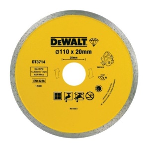 Disc diamantat Dewalt DT3714, D 110x20x1.6 mm, placi ceramice - Img 1