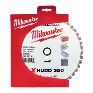 Disc diamantat Speedcross Milwaukee XHUDD 350mm, pentru toate tipurile de materiale de construcție dure, segment 15 mm - Img 2