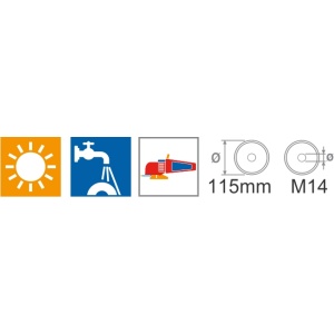 Disc Montolit STL115GF-M pentru decupare/polizare gresie portelanata, ceramica, marmura Ø 115 mm M14 - Img 2
